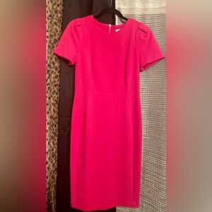 Calvin Klein Vibrant Pink Midi Dress